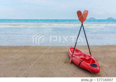 kayaks on the tropical beach kayaks on the tropical beach 57716007