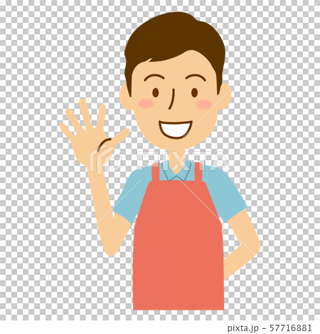 Apron polo shirt men pink light blue 57716881