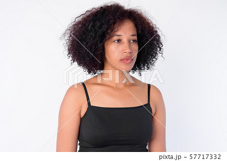 Face of young beautiful African woman thinking Face of young beautiful African woman thinking 57717332