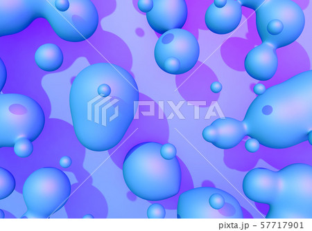 Abstract background with blue and purple liquid drops. 3D illustration 57717901