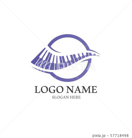 Piano icon vector ilustration template logo 57718498
