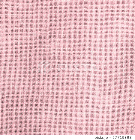 Hessian sackcloth woven texture pattern background in light sweet pink color 57719398