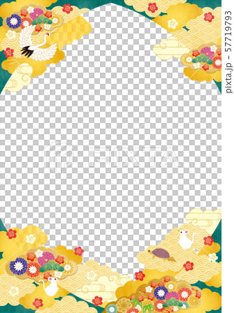 Child Year-New Year Card Material Frame 9-1 Tech 57719793