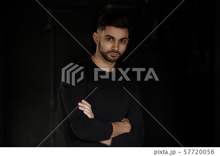 Young handsome businessman man with hairstyle 57720056