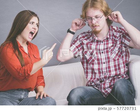 Man and woman having fight Man and woman having fight 57720731