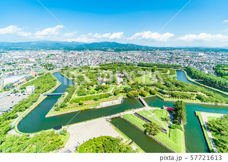 北海道の夏 函館 特別史跡 五稜郭跡 北海道の夏 函館 特別史跡 五稜郭跡 57721613