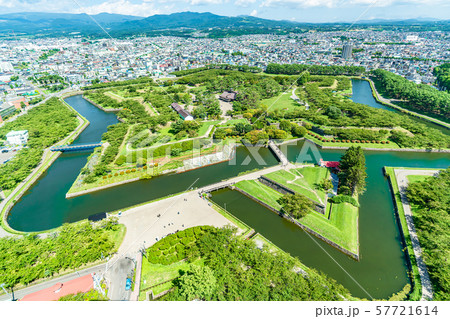 北海道の夏 函館 特別史跡 五稜郭跡 北海道の夏 函館 特別史跡 五稜郭跡 57721614