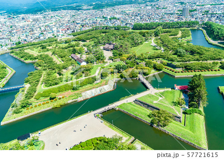 北海道の夏 函館 特別史跡 五稜郭跡 北海道の夏 函館 特別史跡 五稜郭跡 57721615