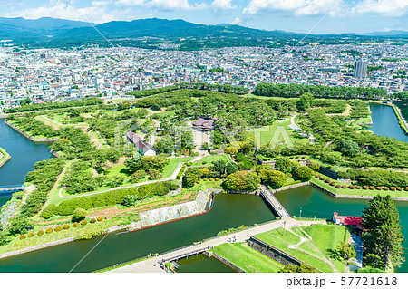 北海道の夏 函館 特別史跡 五稜郭跡 北海道の夏 函館 特別史跡 五稜郭跡 57721618