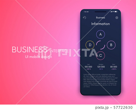 Vector graphics mobile infographics with three options. Template for creating mobile applications 57722630