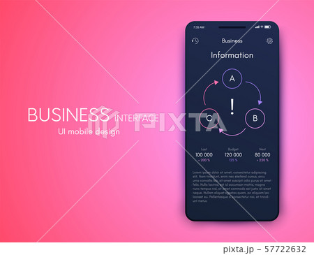 Vector graphics mobile infographics with three options. Template for creating mobile applications Vector graphics mobile infographics with three options. Template for creating mobile applications 57722632