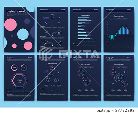 Modern infographic vector concept. Business graphics brochures. 57722898