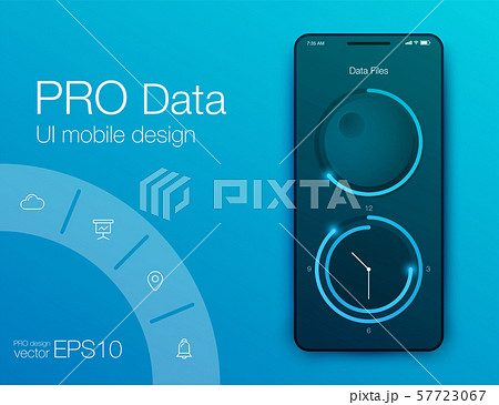 Mobile application interface. Ui design, stock vector 57723067