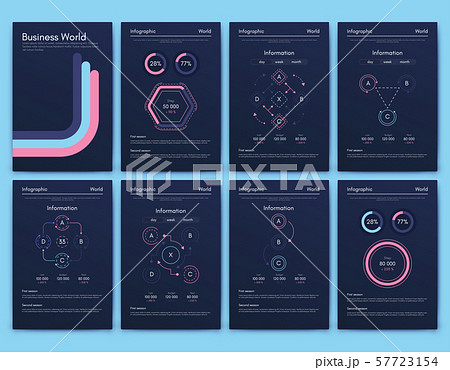 Modern infographic vector concept. Business graphics brochures. 57723154