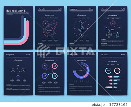 Modern infographic vector concept. Business graphics brochures. 57723165
