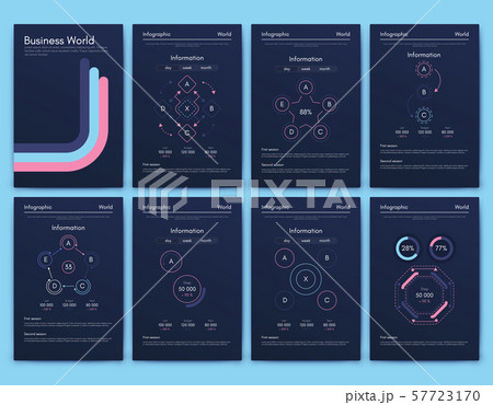 Modern infographic vector concept. Business graphics brochures. 57723170