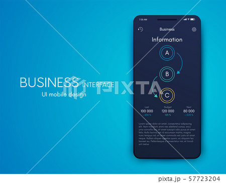 Mobile application interface. Ui design, stock vector 57723204