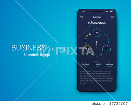 Mobile application interface. Ui design, stock vector 57723207
