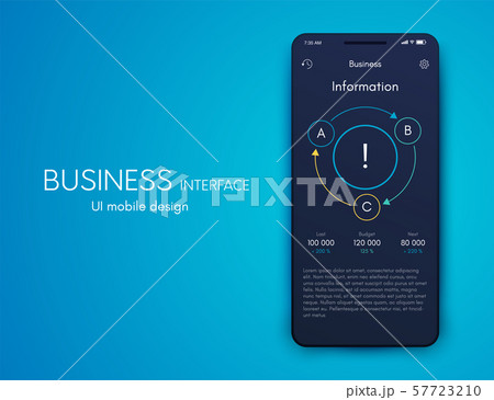 Mobile application interface. Ui design, stock vector 57723210