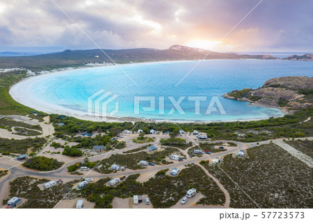 Aerial view of Lucky Bay in Cape Le Grand National Aerial view of Lucky Bay in Cape Le Grand National 57723573