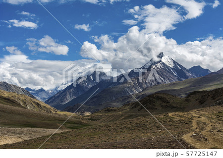 Snow capped mountains, Spiti, Himachal Pradesh, India 57725147