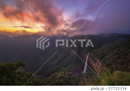 Nohkalikai falls at Sunset, Meghalaya, India 57725154