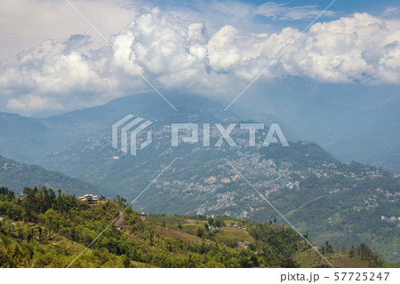 White clouds over Gangtok city, Sikkim, India 57725247