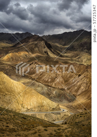 Fotu La or Fatu La mountain pass on the Srinagar-Leh highway in the Himalayas zaskar Range, Ladakh, India 57725347