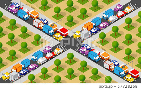 Isometric Crossroads intersection 57728268