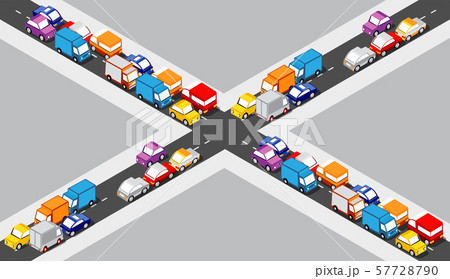 Isometric Crossroads intersection Isometric Crossroads intersection 57728790