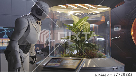 Robot working with a plant incubator 57729832