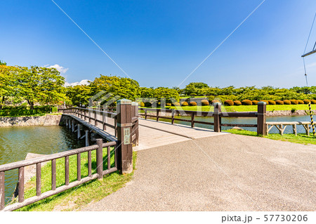 北海道の夏 函館 特別史跡 五稜郭跡 二の橋 北海道の夏 函館 特別史跡 五稜郭跡 二の橋 57730206