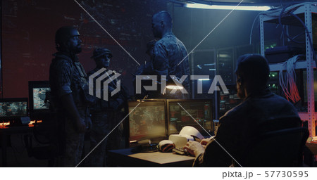 Soldiers discussing operation details Soldiers discussing operation details 57730595