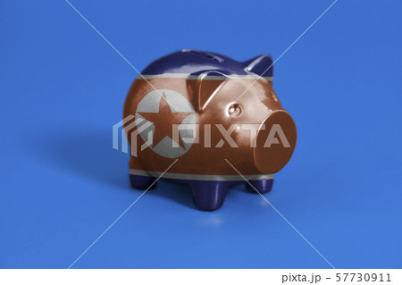 Piggy bank with Flag of North Korea 57730911