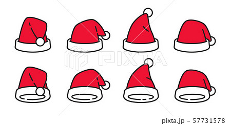 Christmas vector Santa Claus hat icon logo symbol character cartoon illustration doodle design 57731578