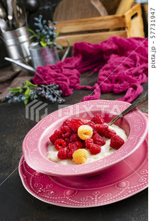 oat flakes with berries oat flakes with berries 57731947