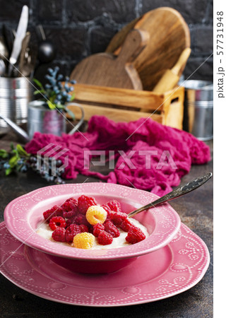 oat flakes with berries oat flakes with berries 57731948