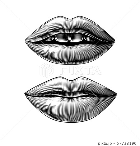 Open and closed female sexy mouth Open and closed female sexy mouth 57733190