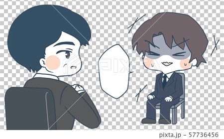 Office worker during vector / interview Office worker during vector / interview 57736456