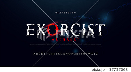 Horror scary movie alphabet font. Typography Horror scary movie alphabet font. Typography 57737068