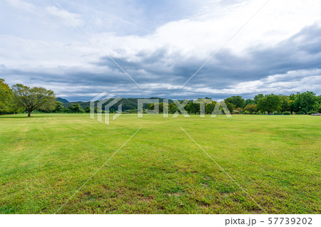 秋の公園 広場 秋の公園 広場 57739202