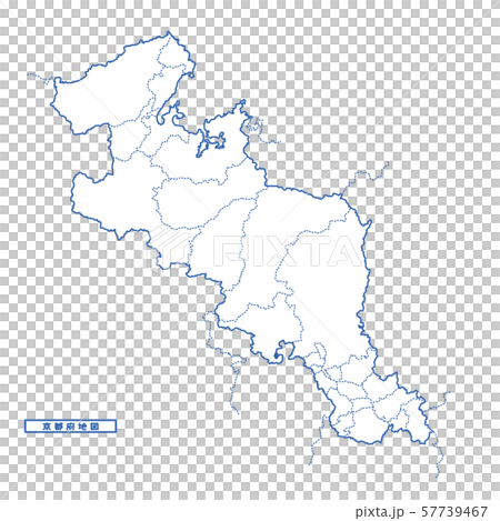 京都府地図 シンプル白地図 市区町村のイラスト素材 57739467 Pixta