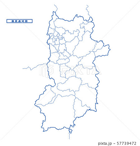 奈良県地図 シンプル白地図 市区町村