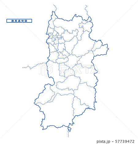 奈良県地図 シンプル白地図 市区町村のイラスト素材 57739472 Pixta