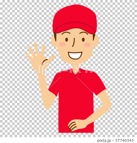 Hat red polo shirt men 57740343