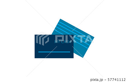 Credit Card flat vector icon.	 57741112