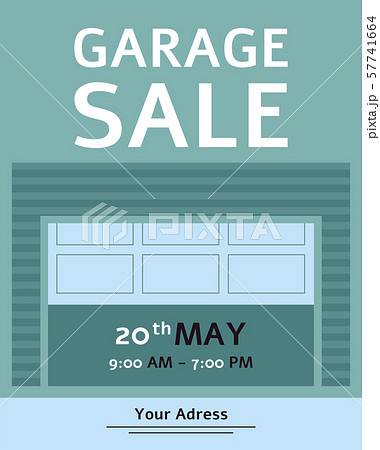 Garage Sale advertising inviting banner or flyer flat vector illustration. Garage Sale advertising inviting banner or flyer flat vector illustration. 57741664