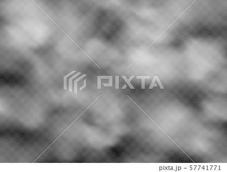 Realistic grey smoke texture on dark transparent background 57741771