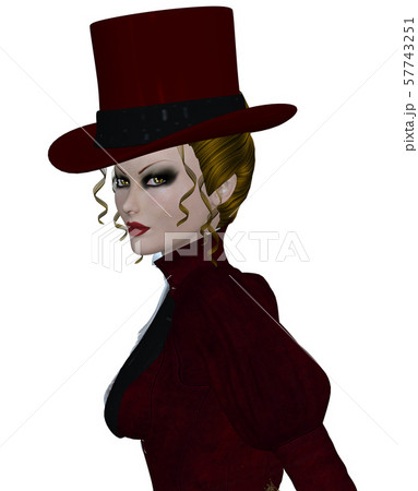 Vampire in vintage dress 57743251