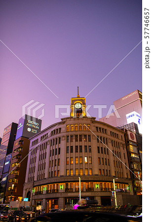 日本の東京都市景観 東京・銀座(夜景) 日本の東京都市景観 東京・銀座(夜景) 57746657